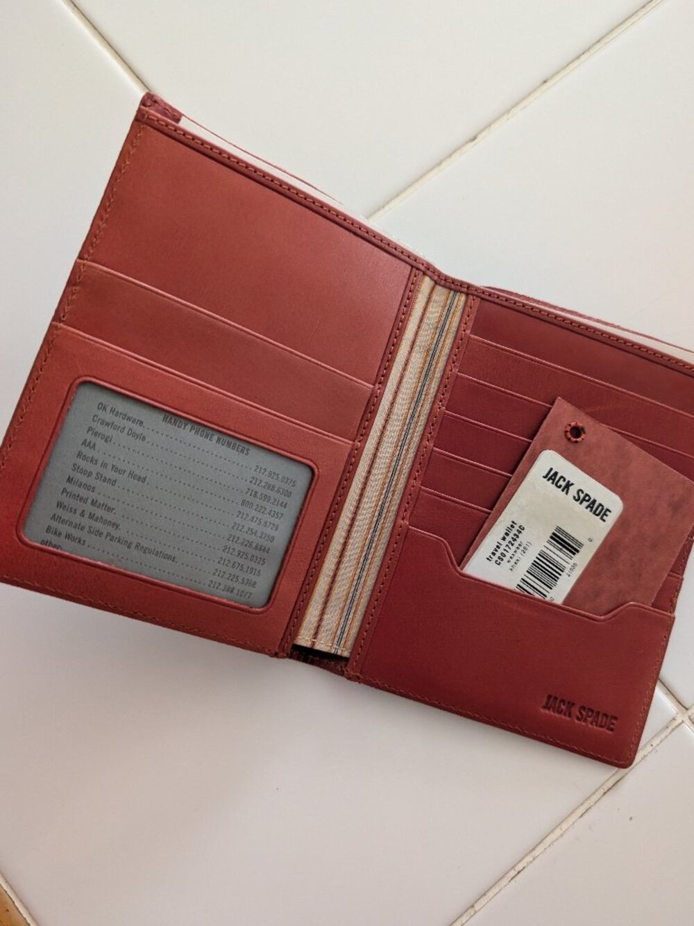 Jack Spade Travel Wallet - Khaki